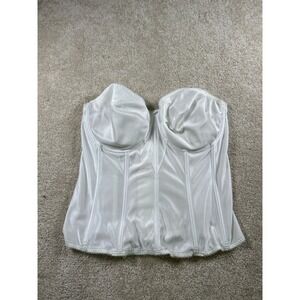 Dominique Size 38DD‎ White Corset Bondage Sexy Coquette